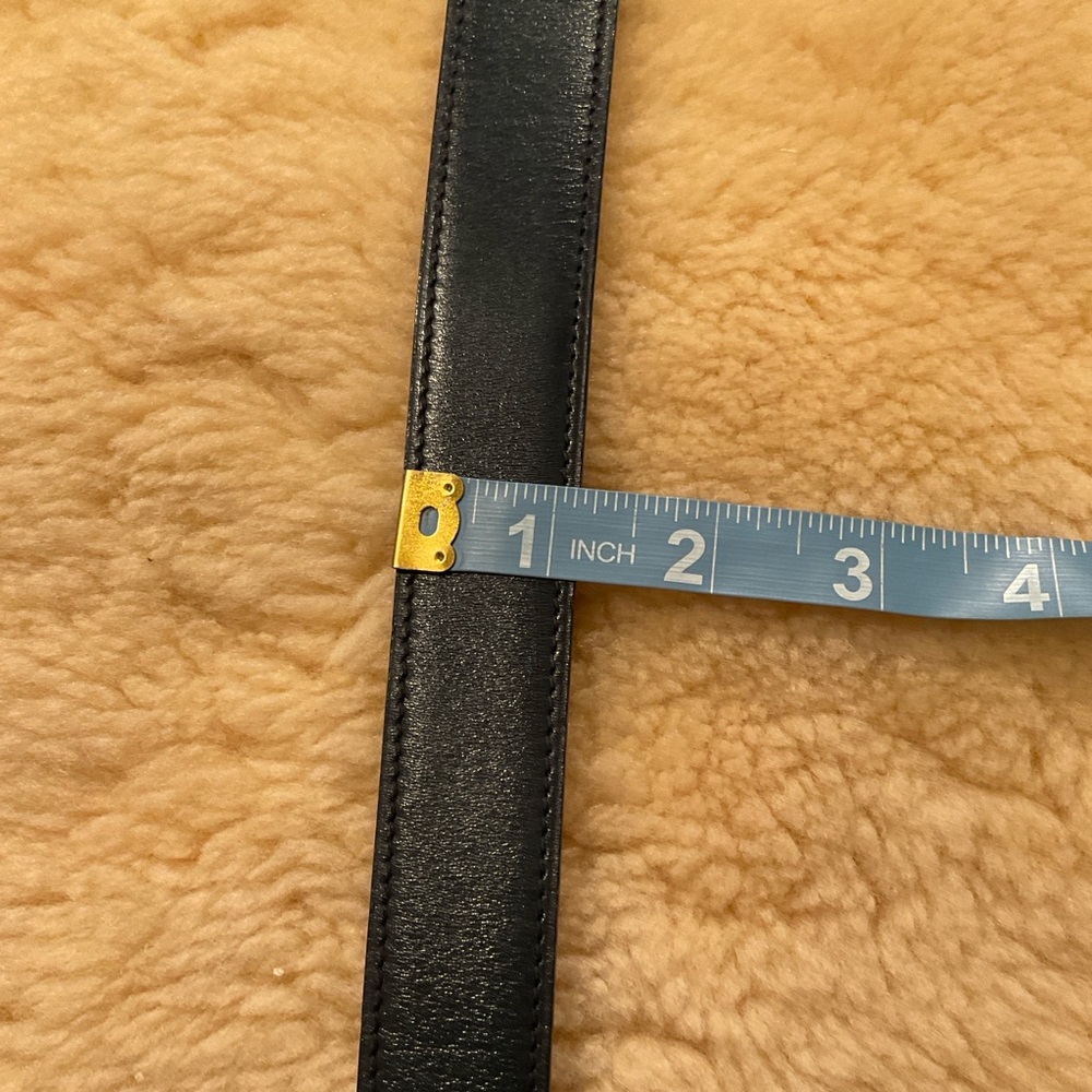 Vintage Hermès deep navy blue leather belt - Picture 11 of 14
